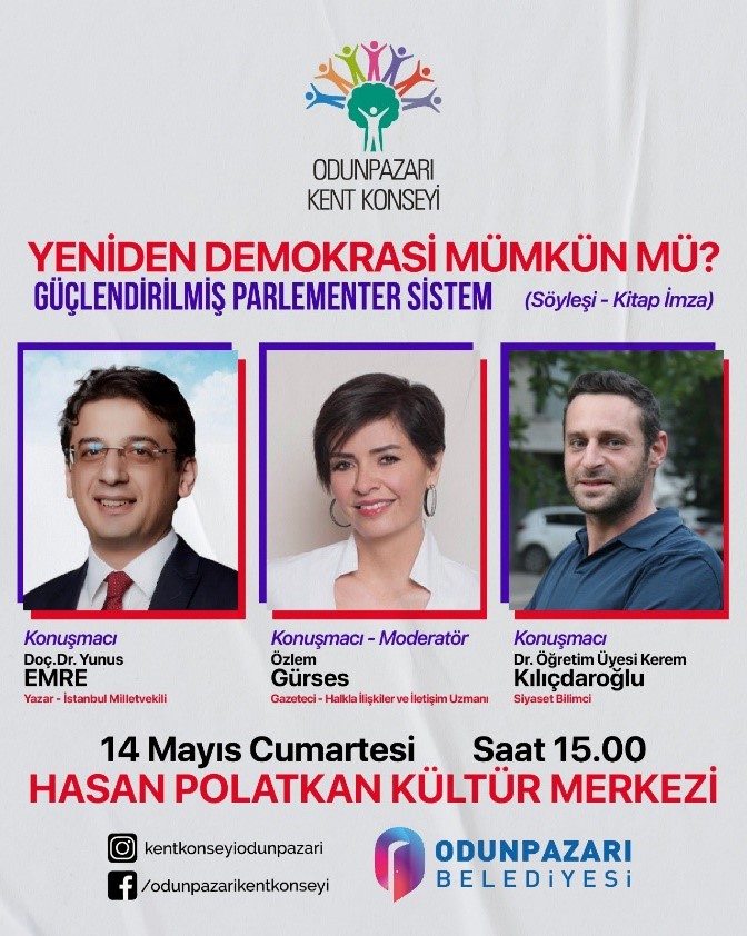 Öğretim Üyemiz Dr. Kerem Kılıçdaroğlu Odunpazarı Kent Konseyinde “Yeniden Demokrasi Mümkün mü?”, başlıklı bir etkinliğe katıldı